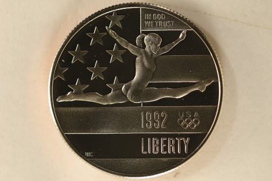 1992-S US PROOF "OLYMPIC GYMNASTICS" HALF DOLLAR