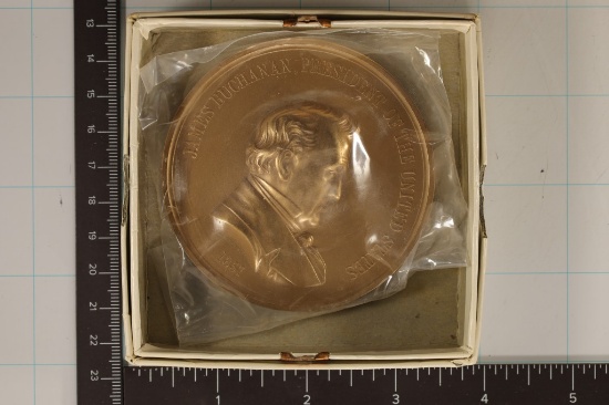 7.3 OZ. BRONZE PRESIDENTIAL 3" ROUND "JAMES