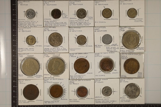 20 FOREIGN ERROR COINS: 12 PHILIPPINES AND 8