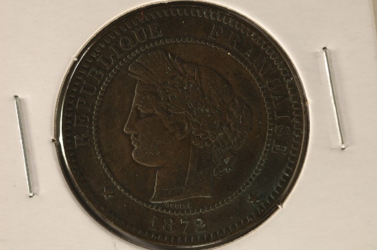 1872 FRANCE 10 CENTIMES EXTRA FINE