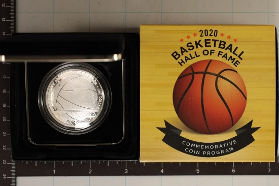 2020-P US PF SILVER DOLLAR BASKETBALL HALL OF