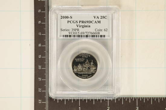 2000-S VIRGINIA QUARTER PCGS PR69 DCAM