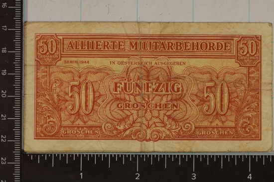 SERIES 1944 AUSTRIA 50 GROSCHEN MILITARY