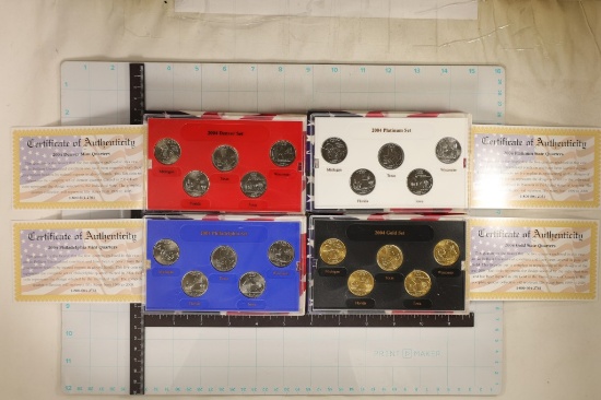 2004 US 50 STATE QUARTERS PROOF SETS WITH BOXES