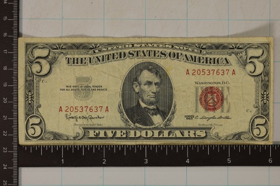 1963 US $5 RED SEAL NOTE