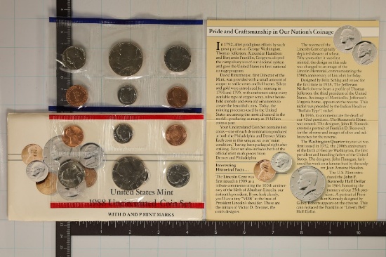 1988 US MINT SET (UNC) P/D (WITH ENVELOPE) AND