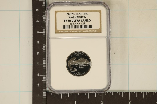 2007-S WASHINGTON STATE QUARTER NGC PF70