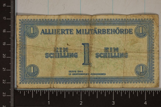 1944 AUSTRIA WWII ALLIED MILITARY ISSUE 1 SHILLING
