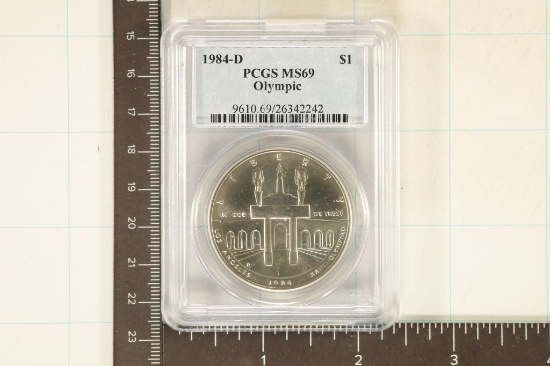 1984-D OLYMPIC US SILVER DOLLAR PCGS MS69
