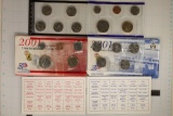 2001 US MINT SET (UNC) P/D (WITH ENVELOPE) AND