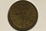 1863 CIVIL WAR TOKEN, OLIVER BOUTWELL MILLER TROY