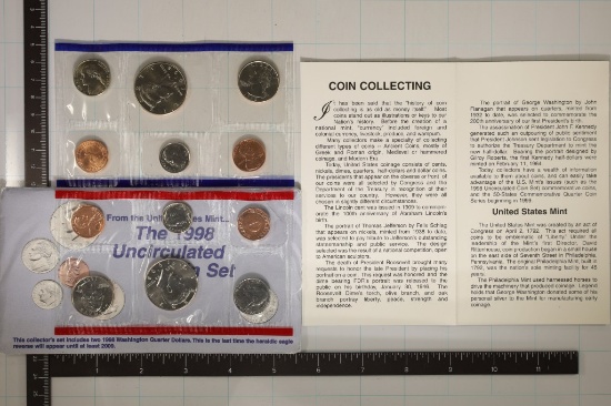1998 US MINT SET (UNC) P/D (WITH ENVELOPE)