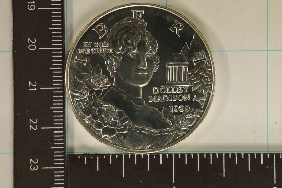 1999-P DOLLEY MADISON US SILVER DOLLAR UNC