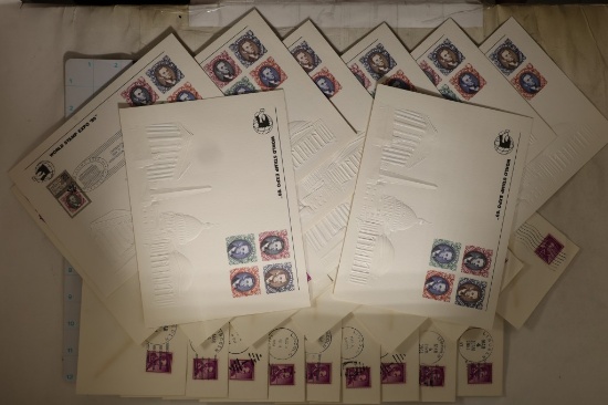 24 PIECES OF ABRAHAM LINCOLN POSTAL COMMEMORATIVES