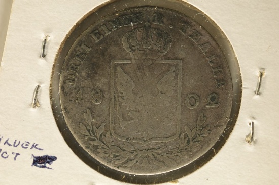 1802-A PRUSSIA 1/3RD SILVER THALER .1788 OZ. ASW