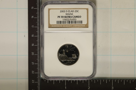 2003-S MAINE QUARTER NGC PF70 ULTRA CAMEO