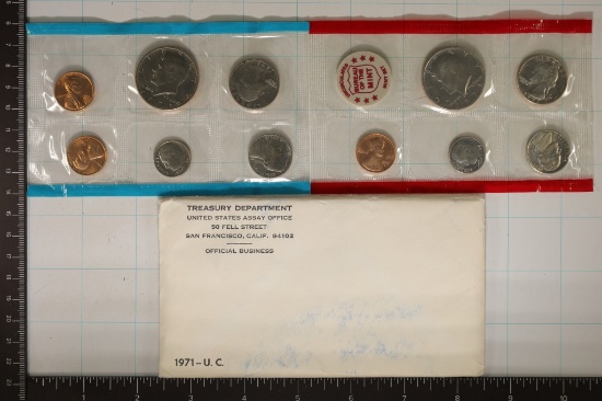 1971 US MINT SET (UNC) P/D/S (WITH ENVELOPE)