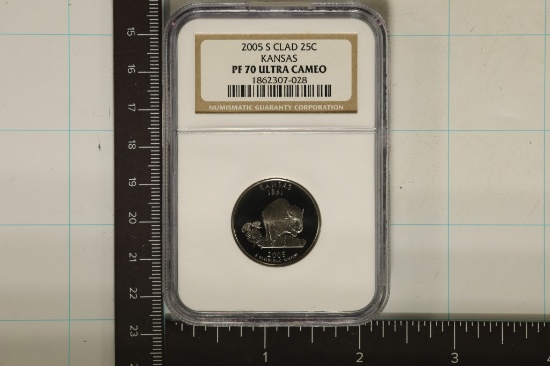2005-S KANSAS QUARTER NGC PF70 ULTRA CAMEO