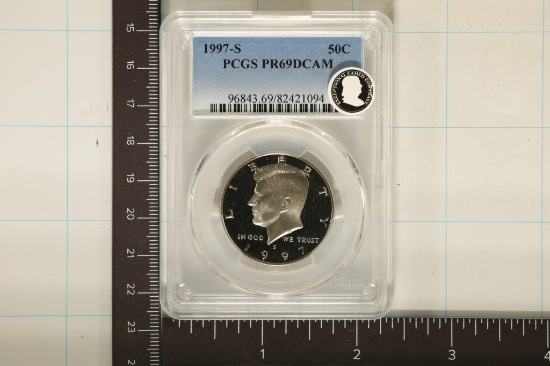 1997-S KENNEDY HALF DOLLAR PCGS PR69 DCAM