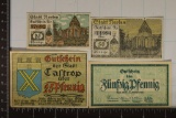4-CIRCA 1920 GERMAN CRISP UNC NOTGELDS: 2-25