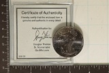 2016 BRILLIANT UNC AMERICAN SILVER EAGLE WITH