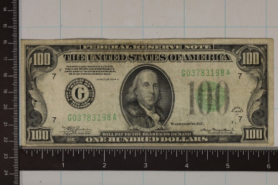 1934-A US $100 FRN GREEN SEAL