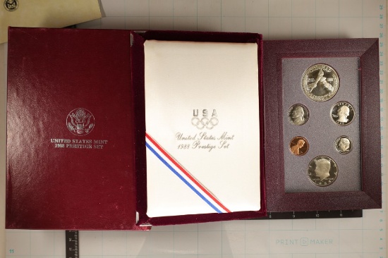 1988 US PRESTIGE PROOF SET IN BOX WITH CERT.