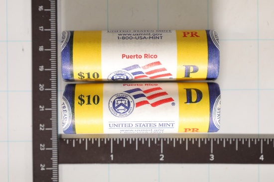 2009-P&D SOLID DATE $10 ROLLS OF UNC PUERTO
