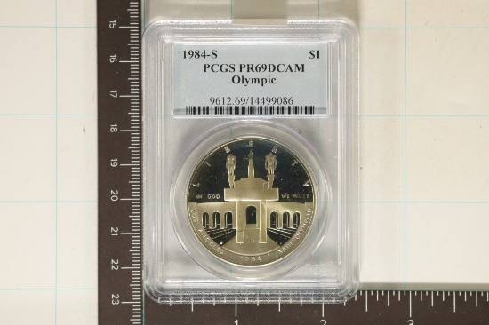 1984-S OLYMPIC US SILVER DOLLAR PCGS PR69 DCAM