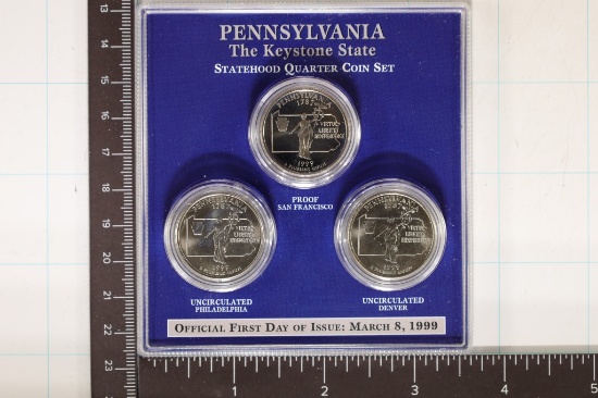 1999-P/D/S US STATE QUARTER SET IN HARD PLASTIC