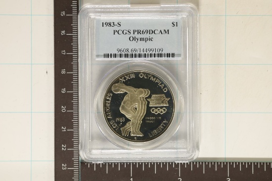 1983-S OLYMPIC US SILVER DOLLAR PCGS PR69 DCAM