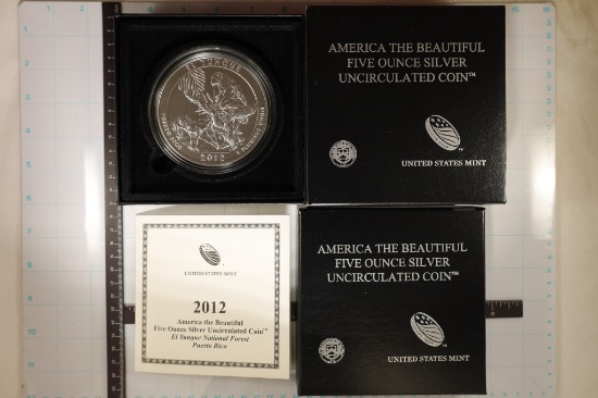 5 OZ. SILVER SPECIMEN GRADE BURNISHED US 2012-P