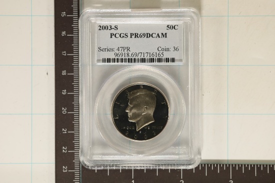 2003-S KENNEDY HALF DOLLAR PCGS PR69 DCAM