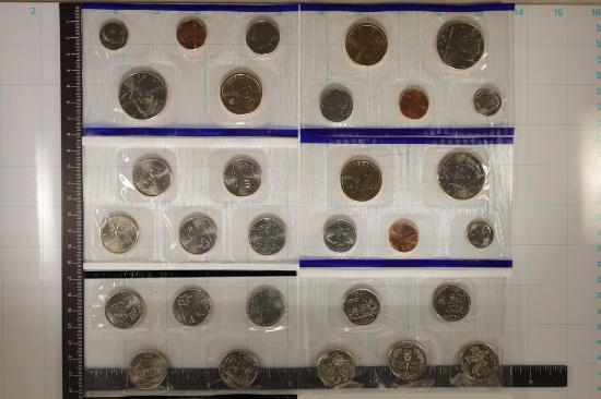 $8.73 FACE VALUE IN PARTIAL US MINT SETS: 3-2000-P