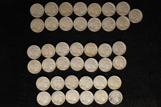41-ASSORTED FULL DATE BUFFALO NICKELS: 15-1925-S,