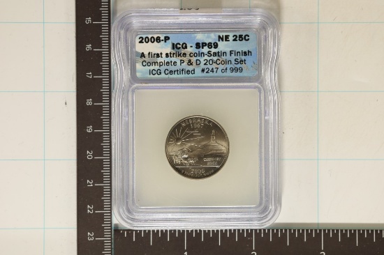 2006-P NEBRASKA QUARTER ICG SP69 FIRST STRIKE