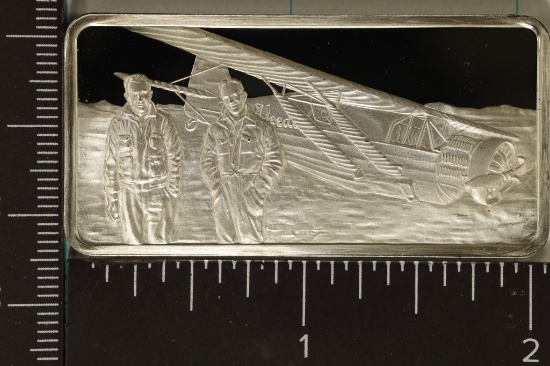1.03 OZ. STERLING SILVER AIRPLANE INGOT: FIRST