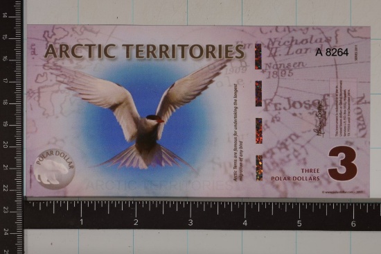 2011 ARCTIC TERRITORIES 3 POLAR DOLLAR CRISP UNC