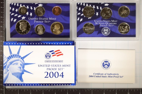2004 US PROOF SET (WITH BOX) & CERTIFICATE
