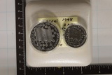 1998 ISRAEL SILVER 2 COIN SET: PF 2 NEW SHEQALIM