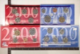 2000 US MINT SET (UNC) P/D (WITH ENVELOPES)