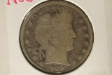 1908-D SILVER BARBER HALF DOLLAR