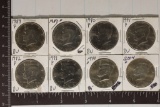 8 KENNEDY HALF DOLLARS UNC/BU HALF DOLLARS: