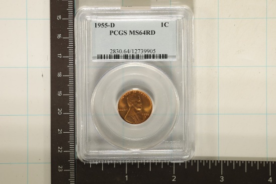 1955-D LINCOLN WHEAT CENT PCGS MS64RD