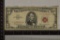1963 US $5 STAR US RED SEAL NOTE WITH MINOR