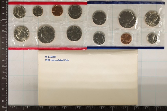 1981 US MINT SET (UNC) P/D/S (WITH ENVELOPE)