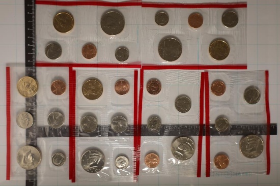 6-PARTIAL D MINT MARK US MINT SETS: 2-1999,