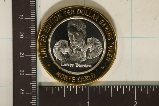 CASINO $10 SILVER TOKEN (UNC) MONTE CARLO CASINO