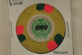 $1000 ISTHMUS CITY CLAY CASINO CHIP. ISTHMUS,
