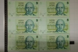 6-1978 ISRAEL 5 SHEQUALIM BILLS